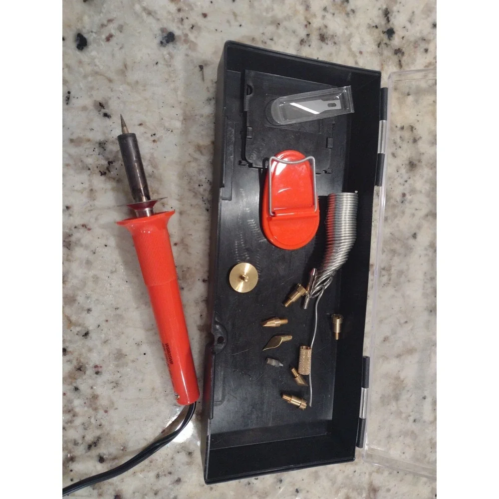 Weller WSB25WB 25-Watt Short Barrel Woodburning Kit, Working Condition a8